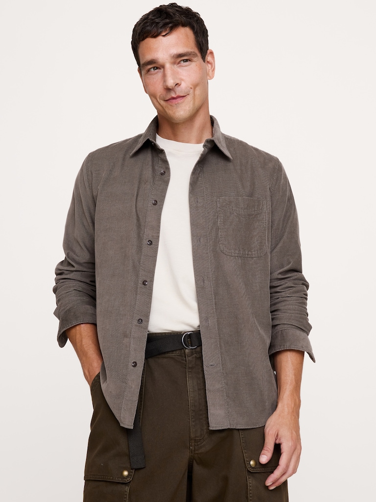 Standard-Fit Lightweight Corduroy Shirt