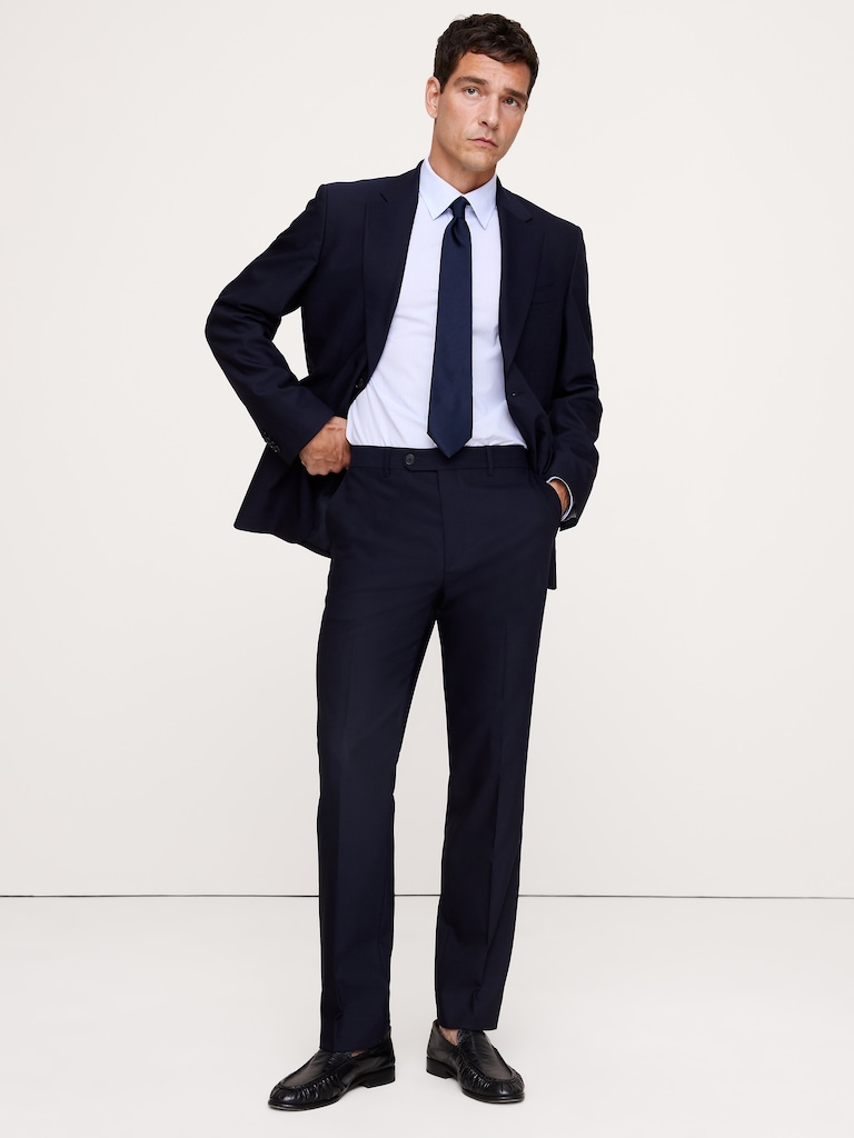 Tailored Slim Italian Barathea Suit Pant