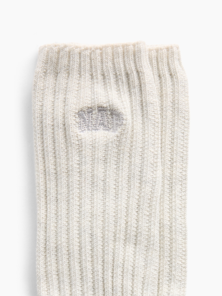 Nap Logo Slouchy Crew Socks