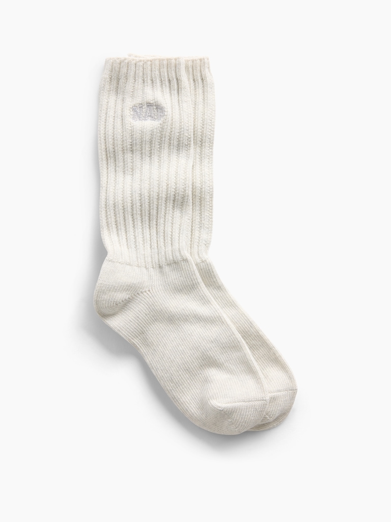 Nap Logo Slouchy Crew Socks
