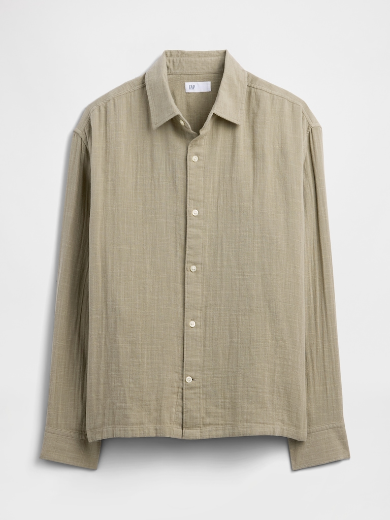 Gauze Shirt in Boxy Fit