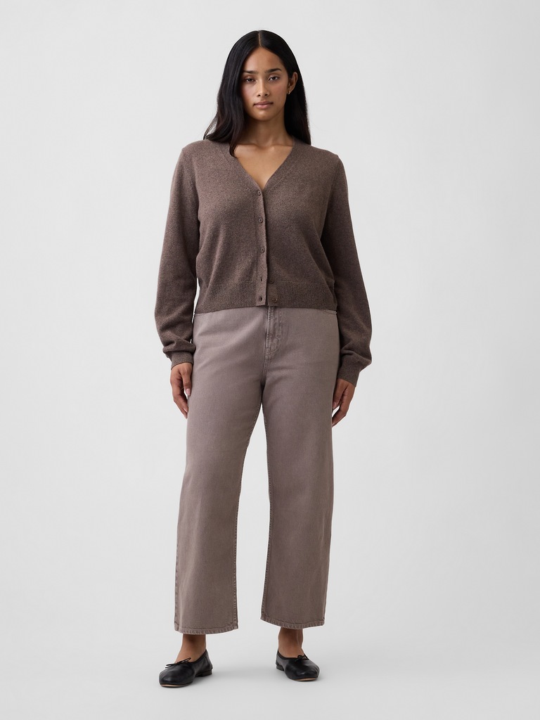 Low Slung Relaxed Straight Crop Jeans