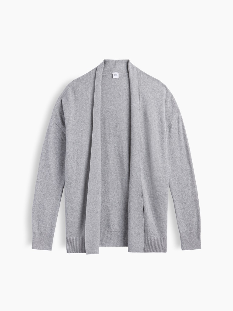 CashSoft Relaxed Open-Front Cardigan