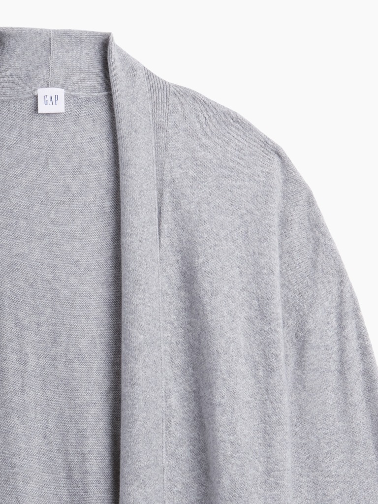 CashSoft Relaxed Open-Front Cardigan