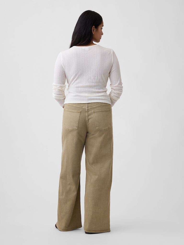 Mid Rise Wide-Leg Jeans
