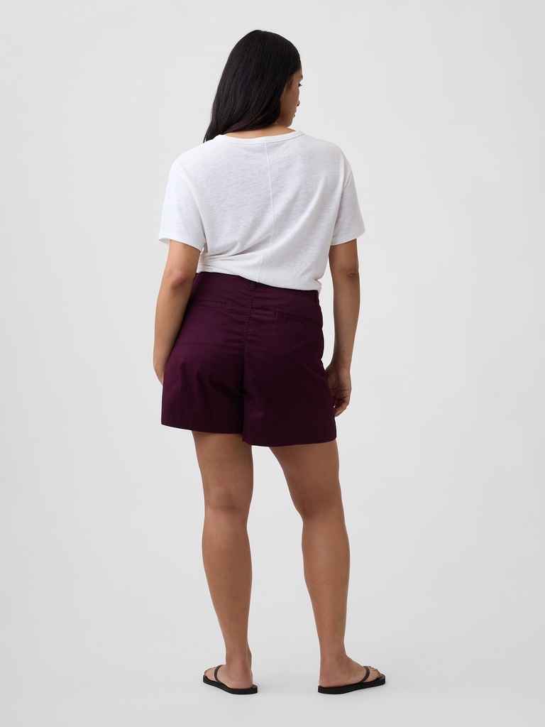 5" Mid Rise Downtown Khaki Shorts