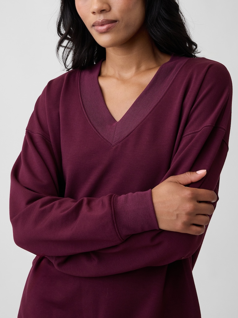 CloudLight Oversized V-Neck Sweatshirt