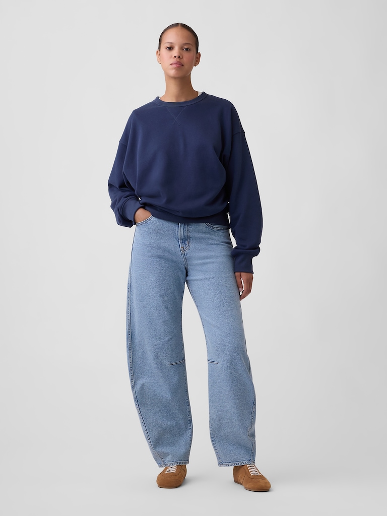 Curvy High Rise Barrel Jeans