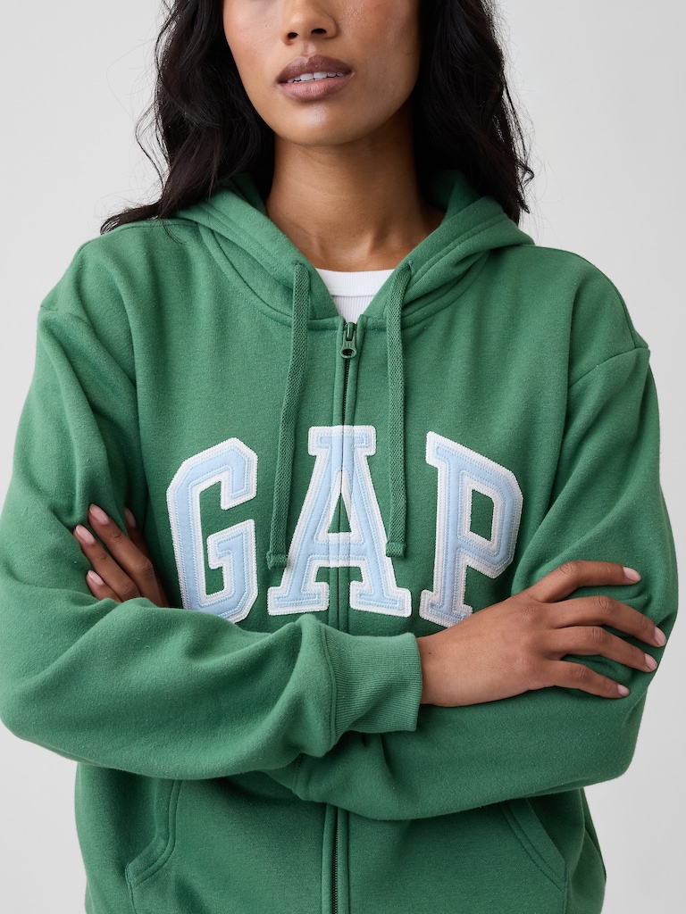 Relaxed Gap Logo Zip Hoodie