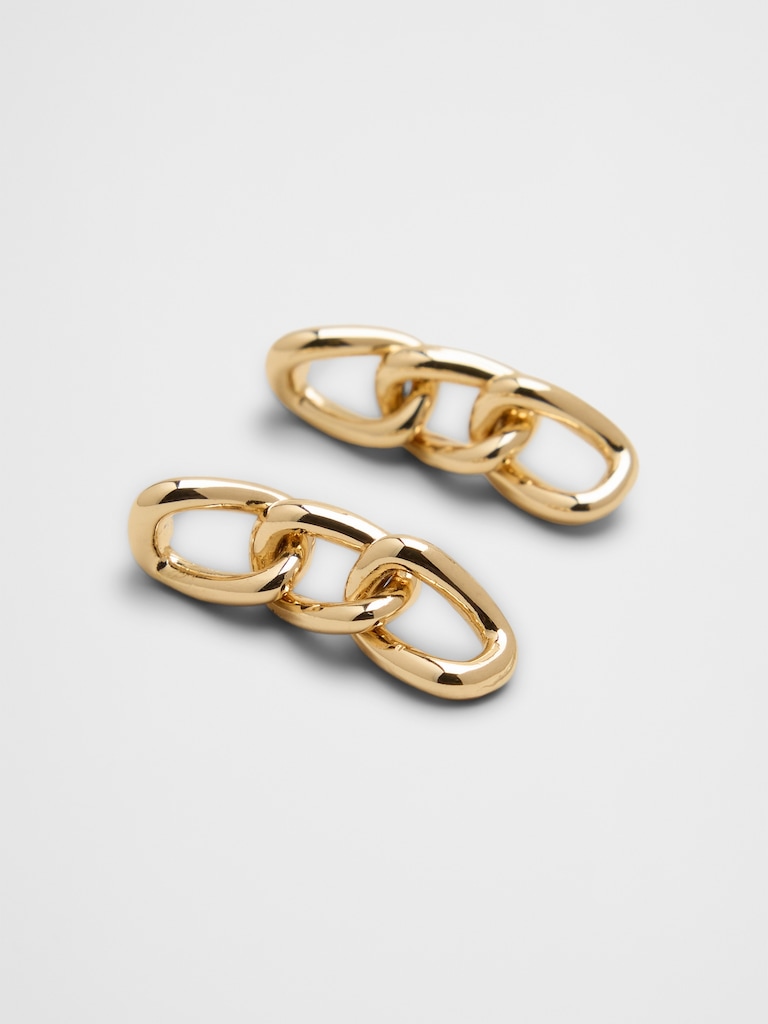 Triple Chain Drop Earrings