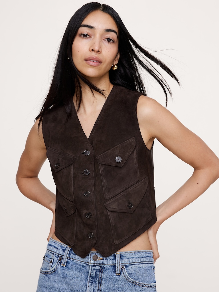 Suede Pocket Vest