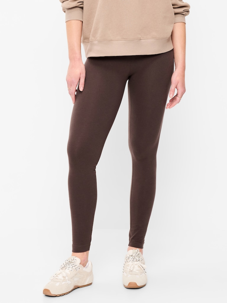 High-Waisted Jersey Fashion Layering Leggings