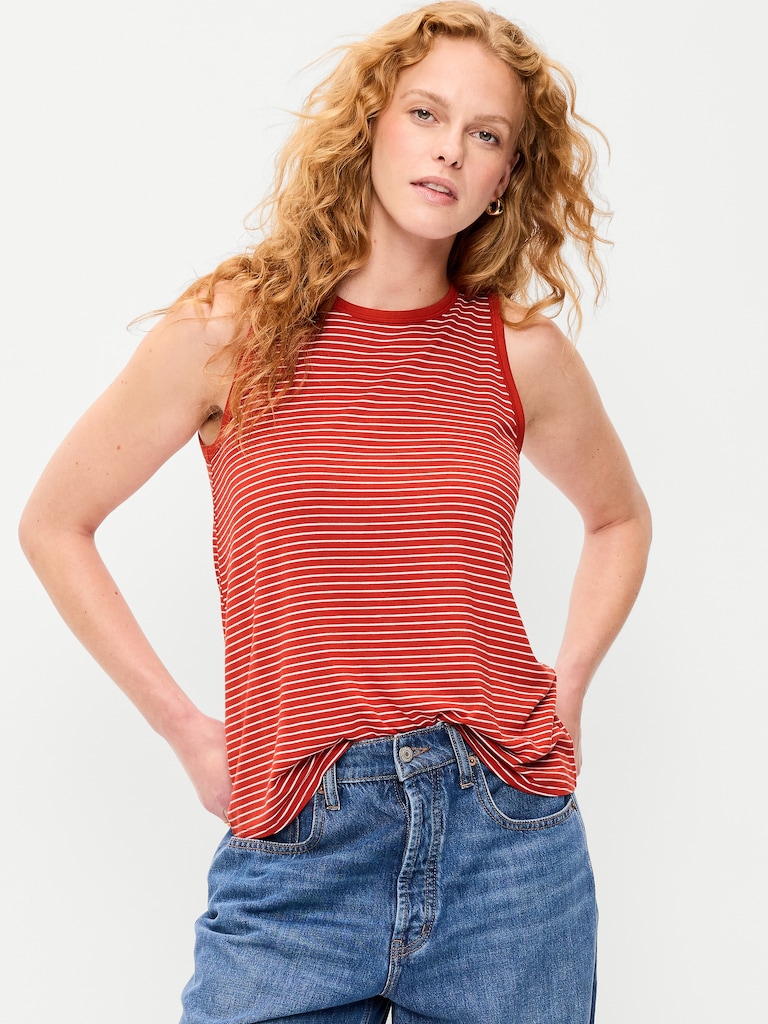 Luxe High-Neck Tank Top