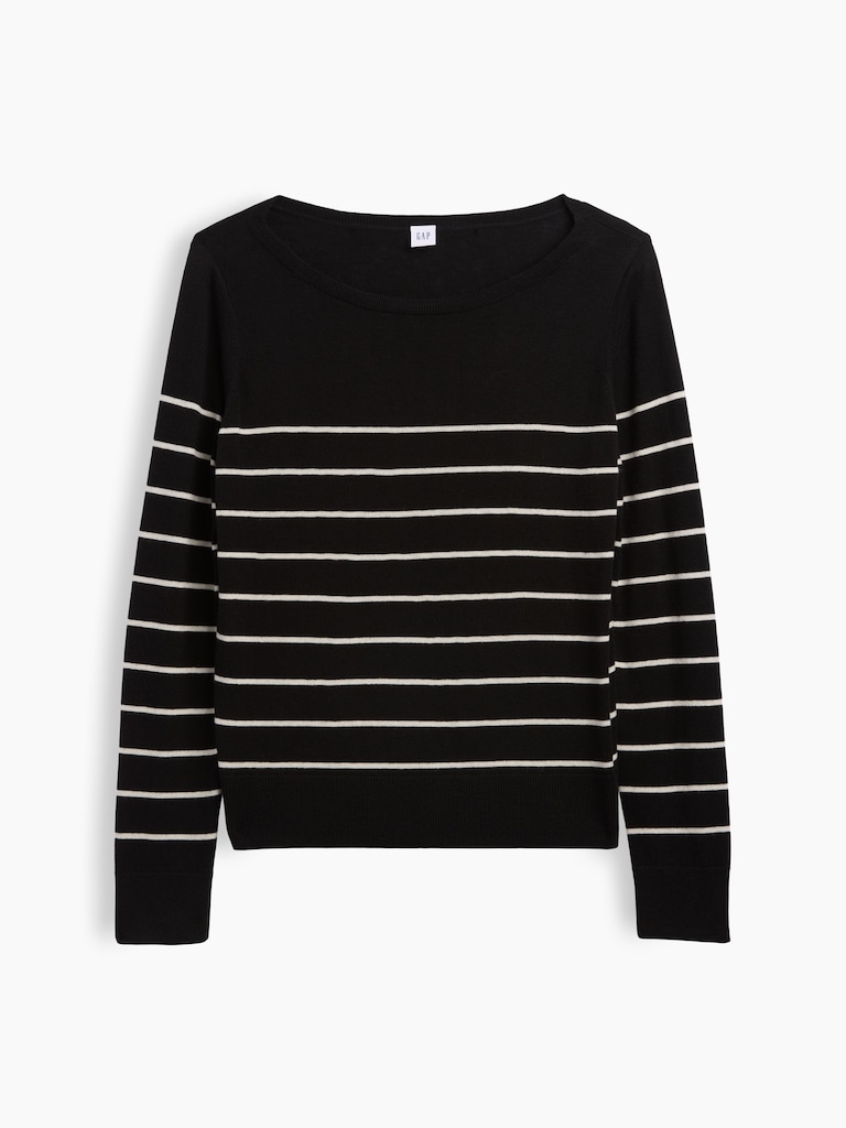 Relaxed Jersey Boatneck Sweater
