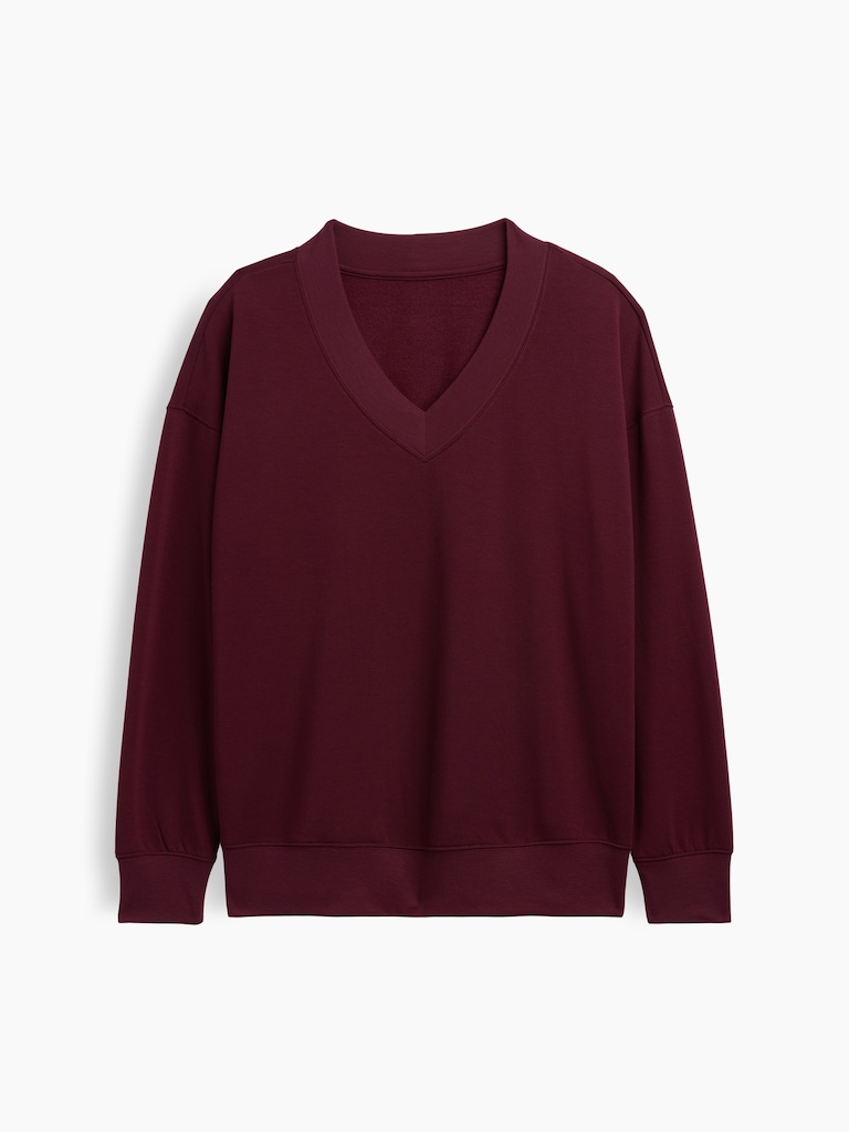 CloudLight Oversized V-Neck Sweatshirt