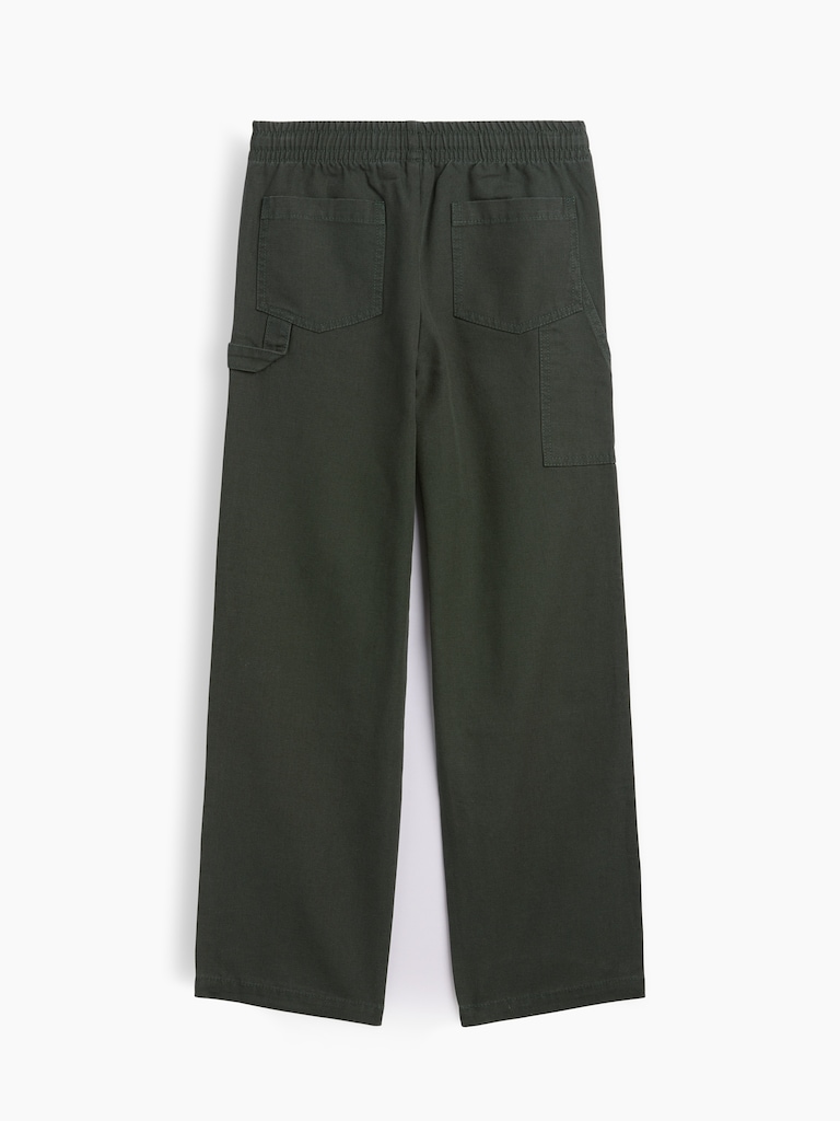 Kids Relaxed Pull-On Canvas Carpenter Pants