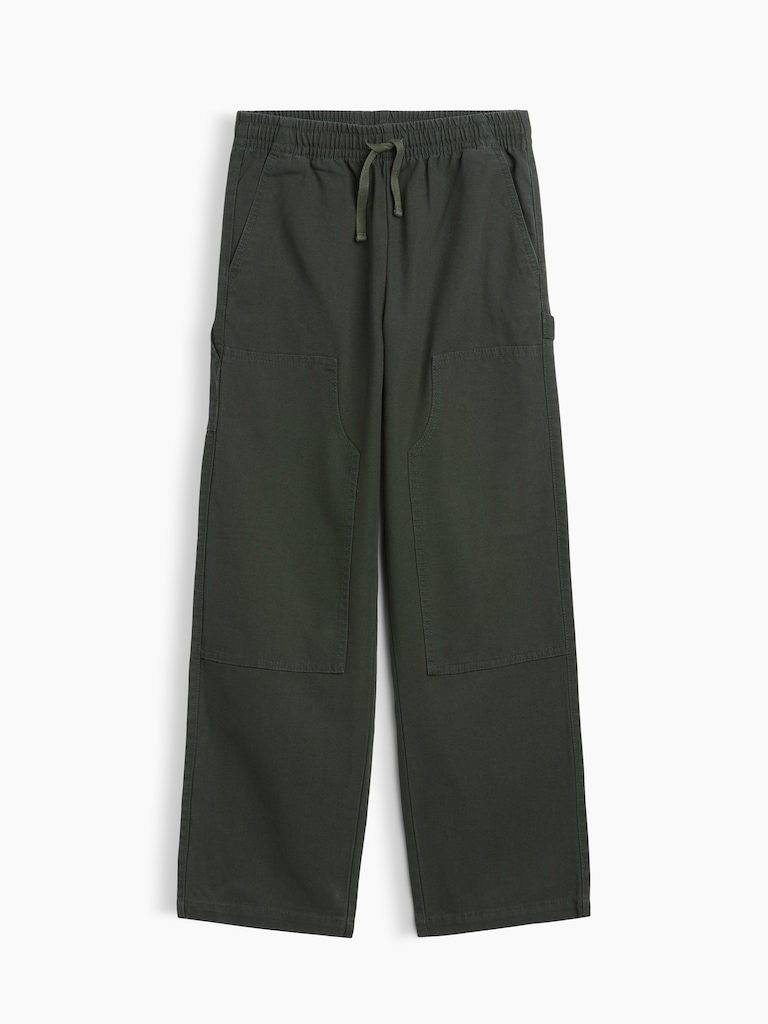 Kids Relaxed Pull-On Canvas Carpenter Pants