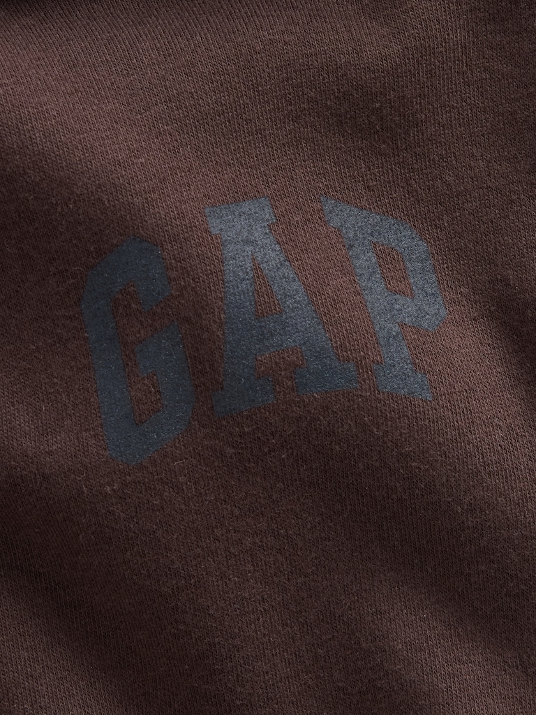 VintageSoft Crop Logo Hoodie