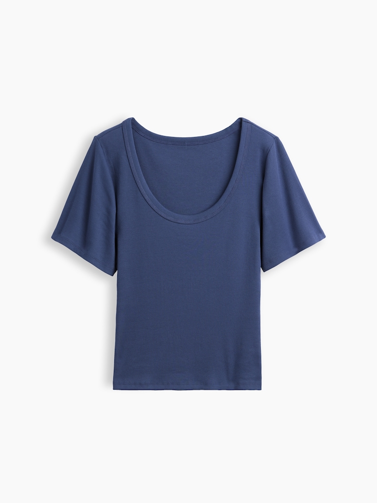 Rib Scoop T-Shirt