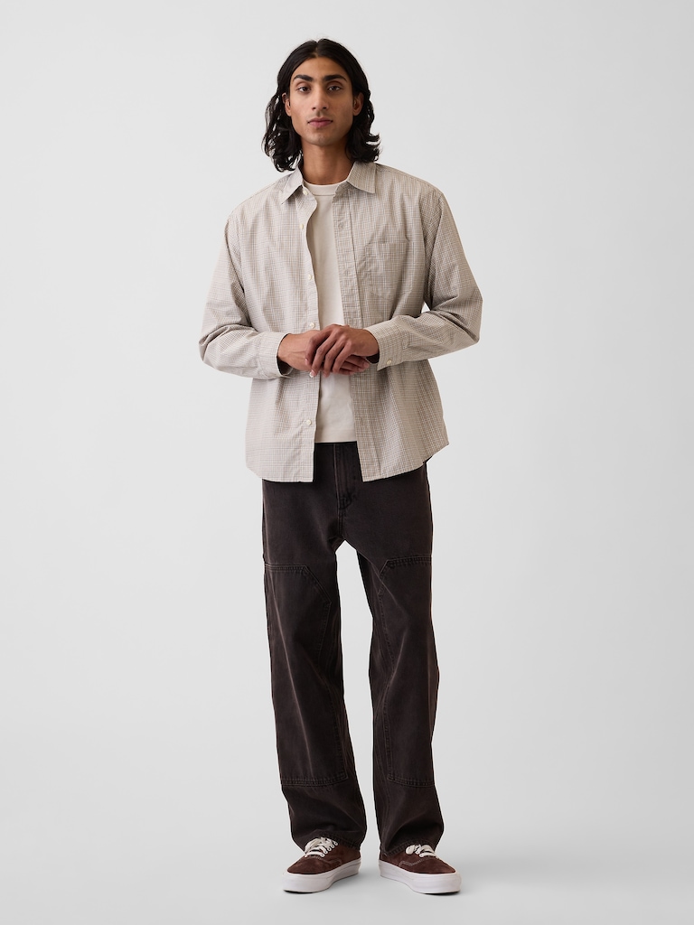 Organic Cotton Poplin Relaxed Shirt