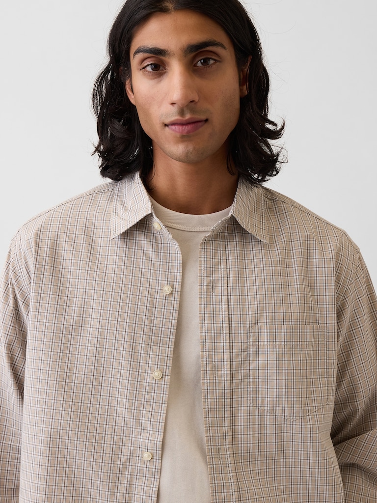 Organic Cotton Poplin Relaxed Shirt