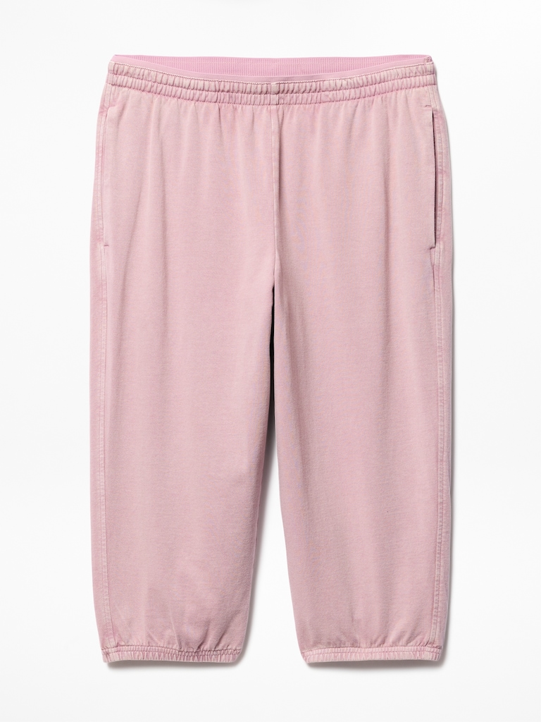 Airy Cotton Terry Snow Wash Capri
