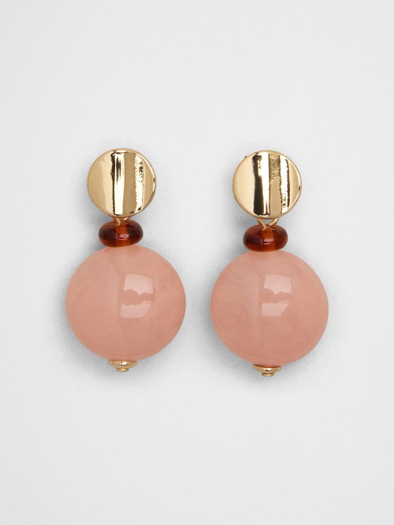 Resin Ball Drop Earrings