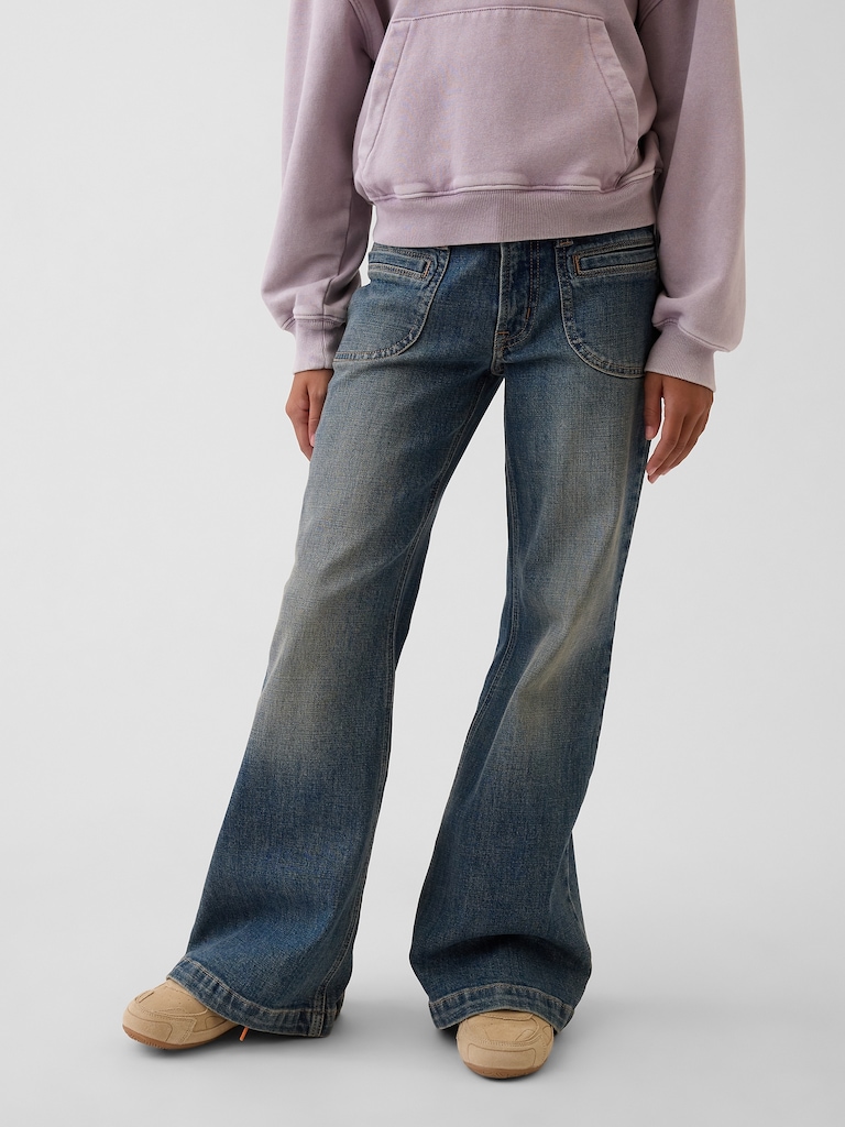 Kids Low Rise Relaxed Flare Jeans