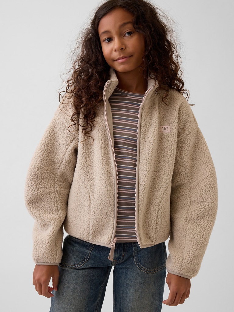 Veste décontractée en sherpa pour Enfant