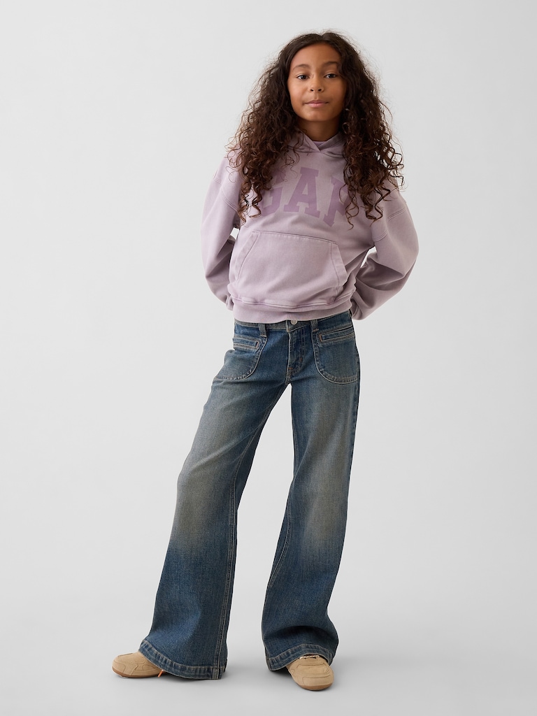 Kids Low Rise Relaxed Flare Jeans