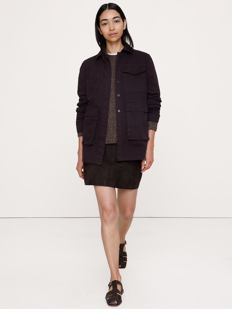 Cotton Twill Shirt Jacket