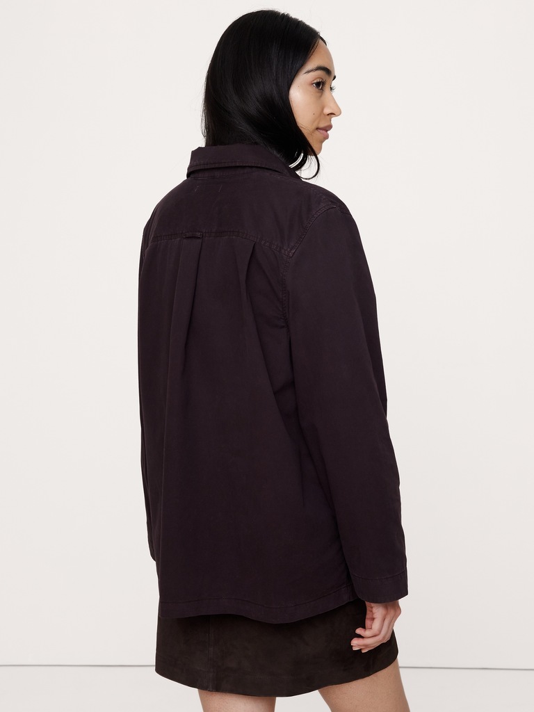 Cotton Twill Shirt Jacket