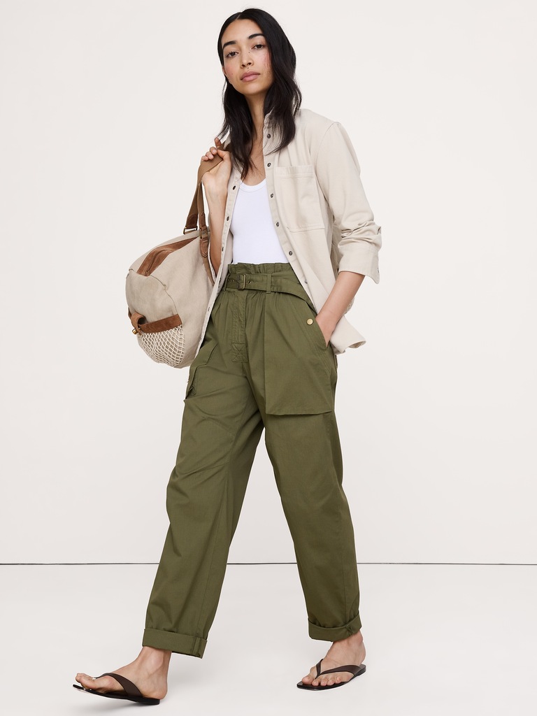 Ripstop Cotton Paperbag Pant