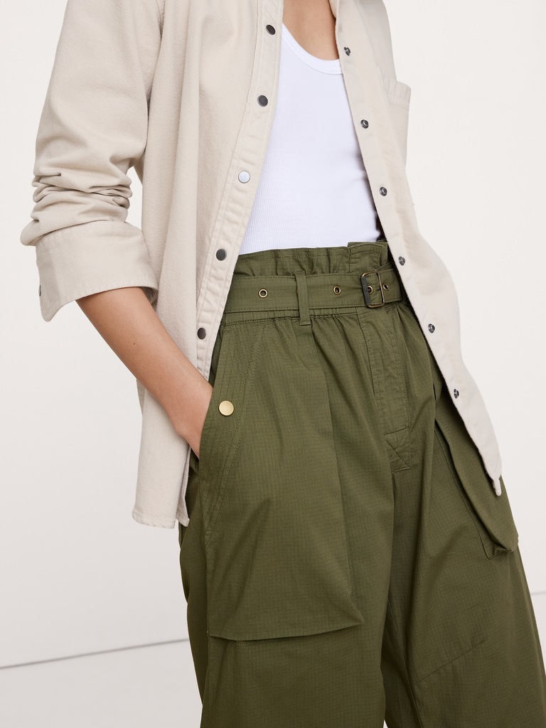 Ripstop Cotton Paperbag Pant