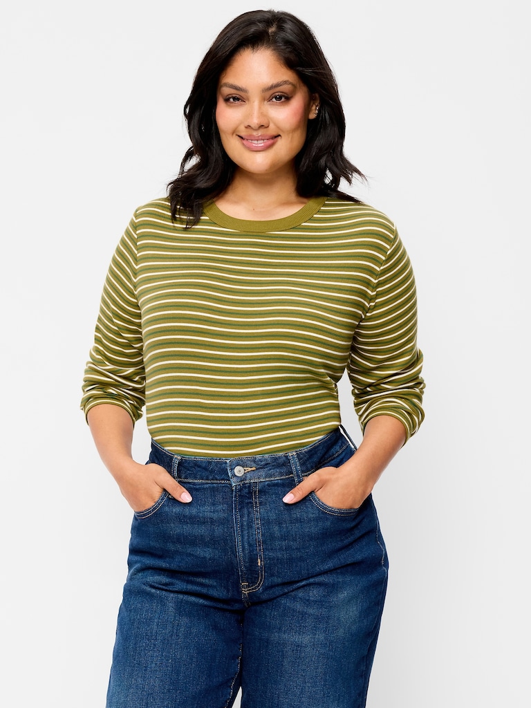 Snug Crew-Neck Long Sleeve T-Shirt