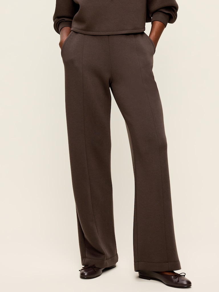 High-Waisted Bounce Fleece Wide-Leg Sweatpants