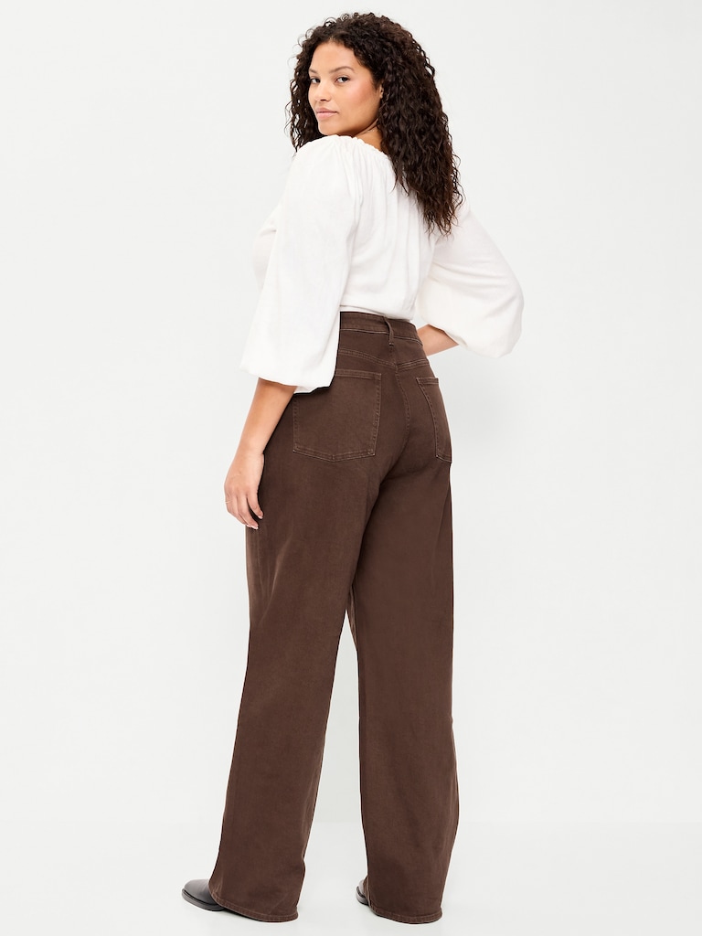 Curvy Extra High-Waisted Wide-Leg Jeans