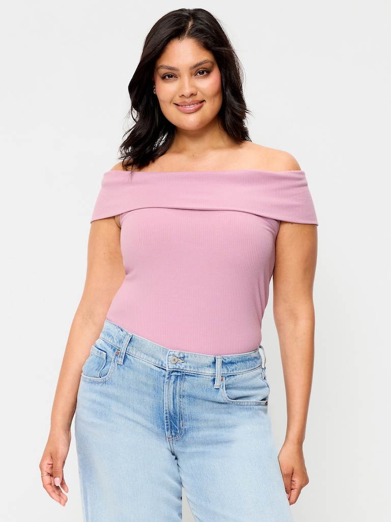 Off-The-Shoulder Fitted Top