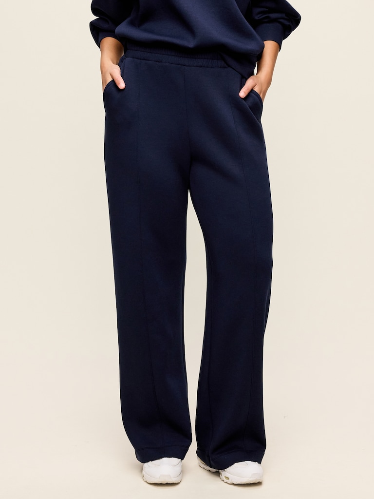 High-Waisted Bounce Fleece Wide-Leg Sweatpants