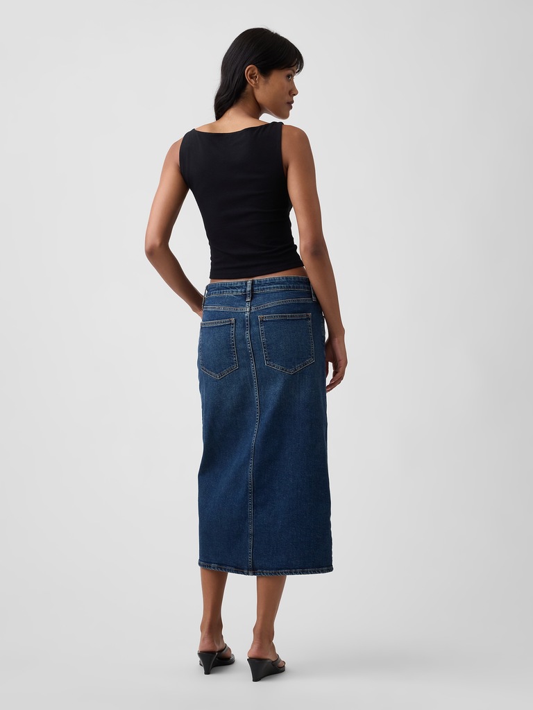 Denim Midi Skirt