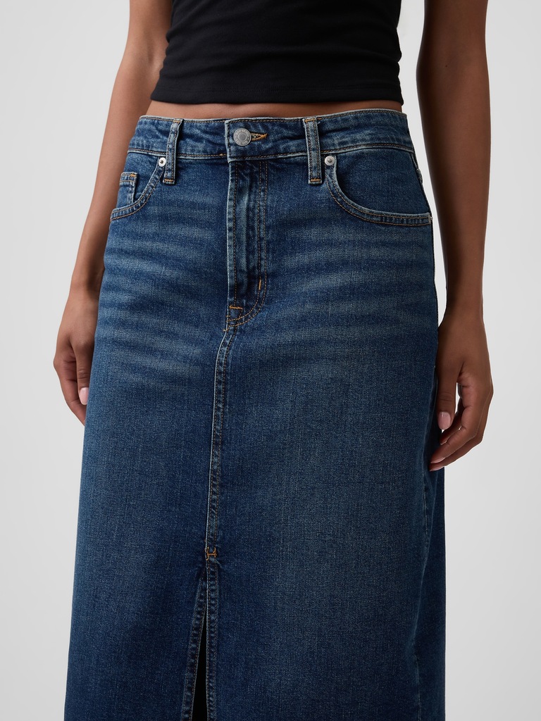 Denim Midi Skirt