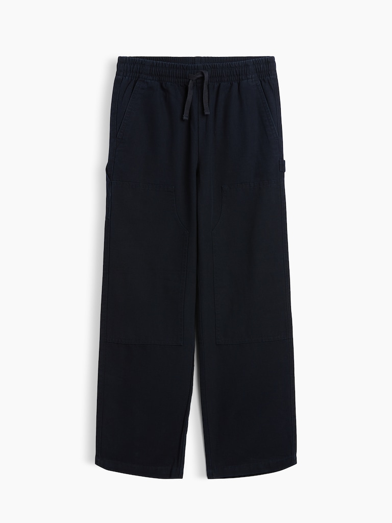 Kids Relaxed Pull-On Canvas Carpenter Pants
