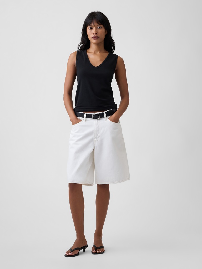 Ribbed V-Neck Tank Top