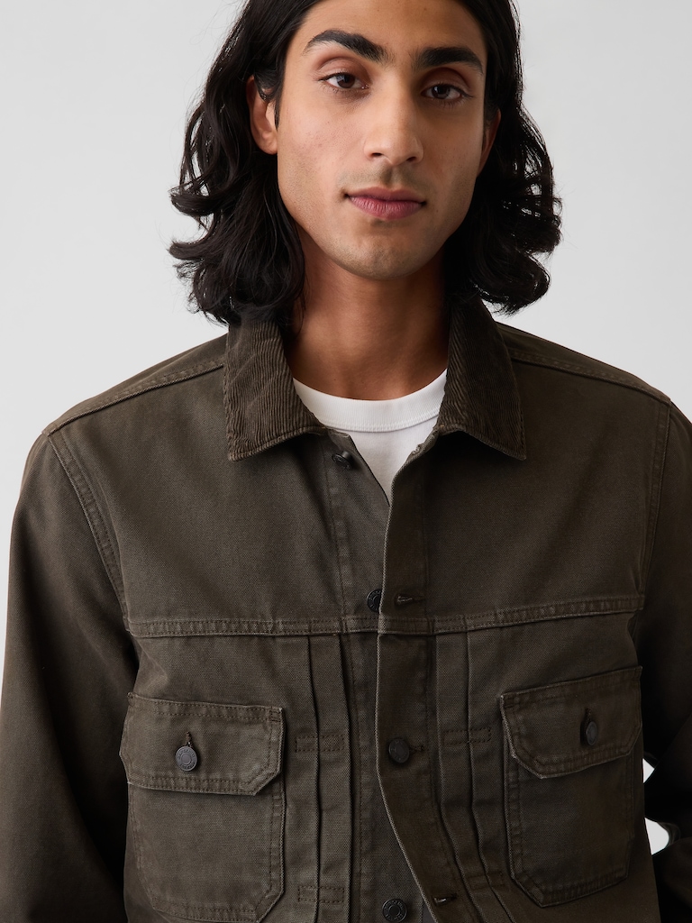 Canvas Denim Trucker Jacket