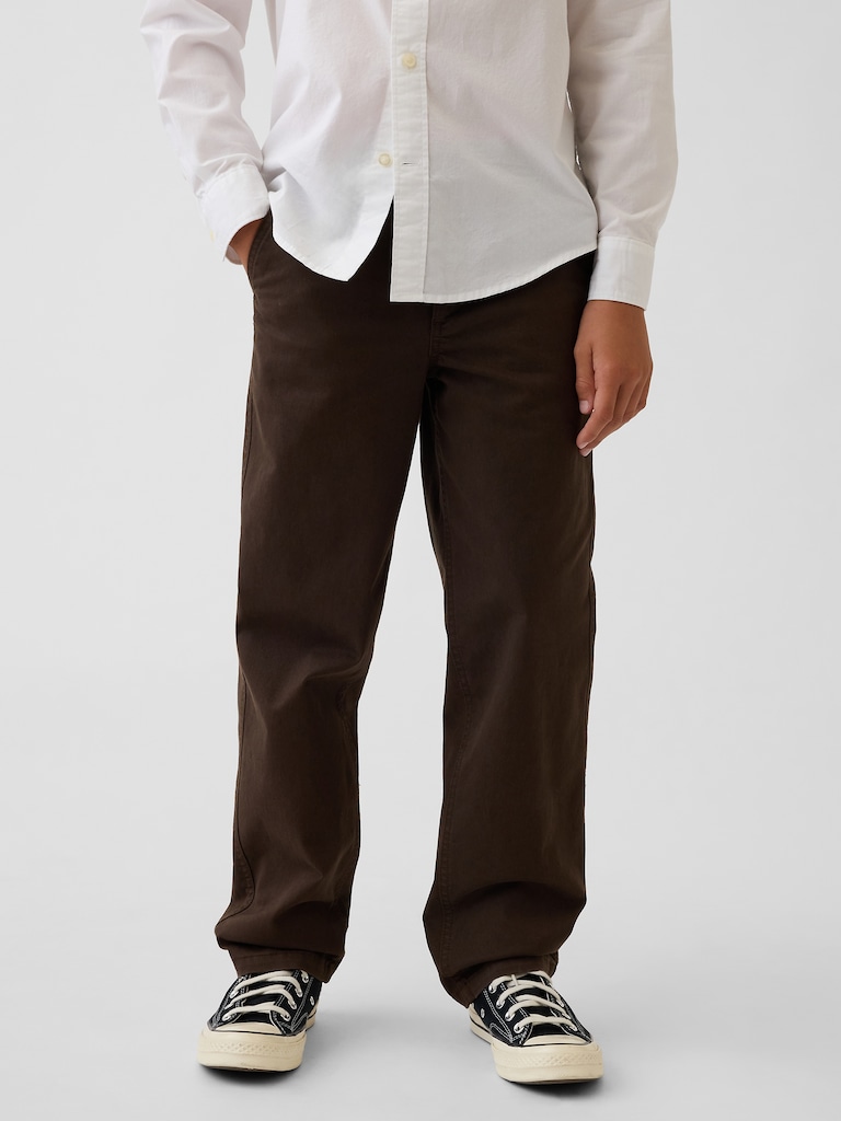 Kids Modern Uniform Loose Khakis