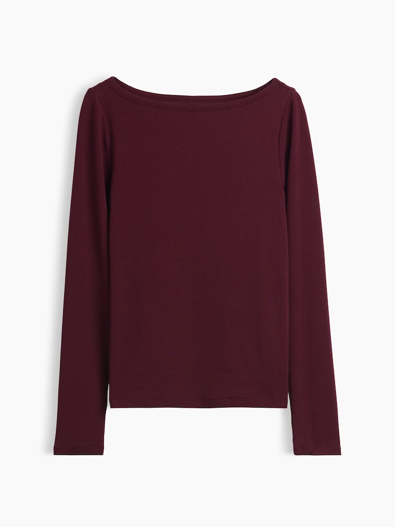 T-shirt moderne à encolure bateau
