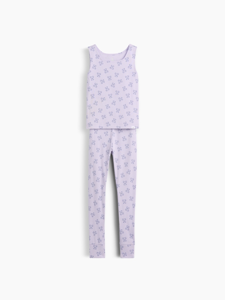 Kids Organic Brushed Cotton Tank & Leggings PJ Set