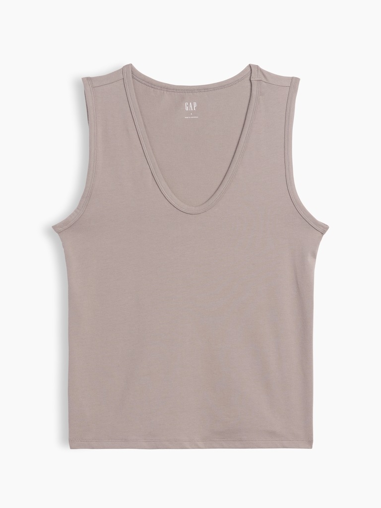 Ribbed V-Neck Tank Top