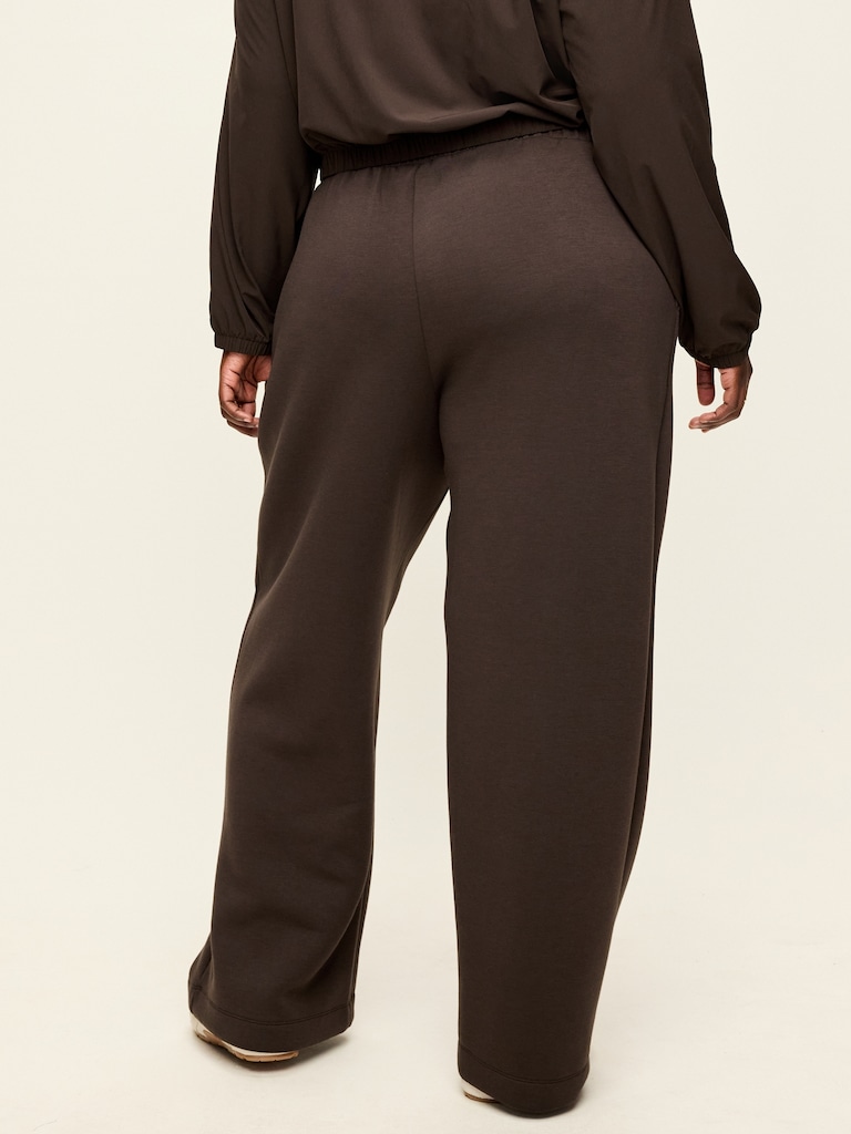 High-Waisted Bounce Fleece Wide-Leg Sweatpants