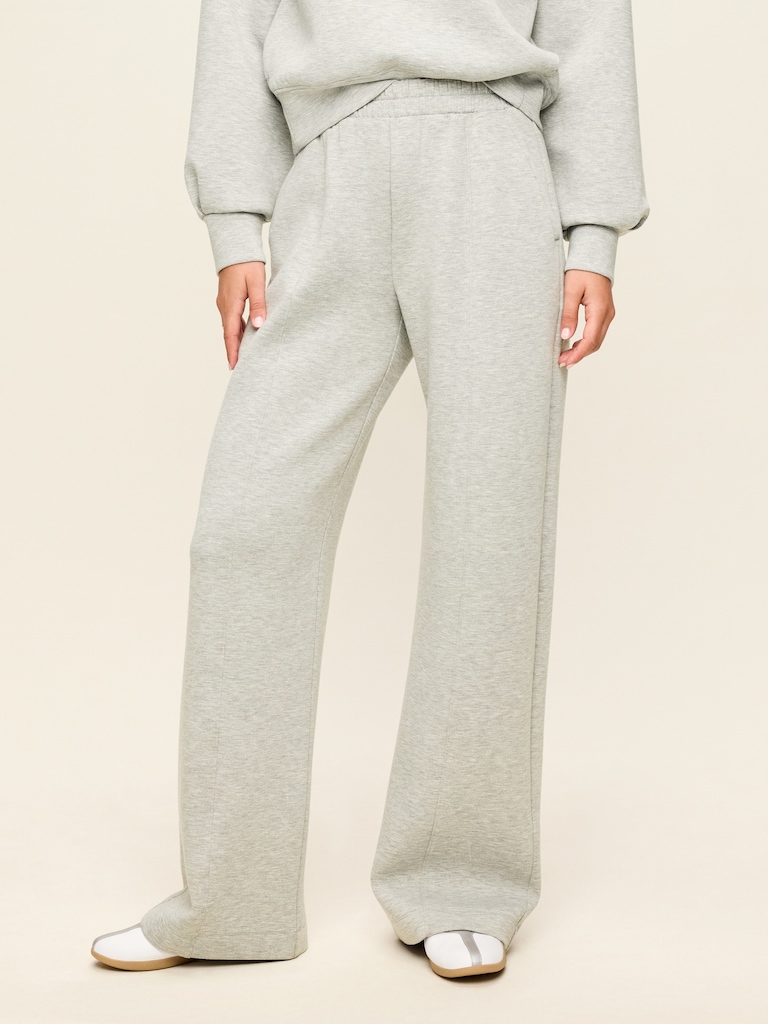 High-Waisted Bounce Fleece Wide-Leg Sweatpants